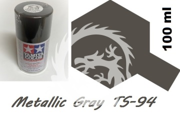 Farba w aerozolu TS-94 Metallic gray - ciemny szary metalik - Tamiya 85094
