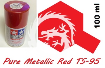 Farba w aerozolu TS-95 Pure Metallic Red - czerwony metalik - Tamiya 85095