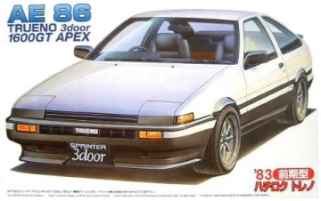 Toyota AE86 Trueno 3door 1600GT Apex Early Type Fujimi 03440