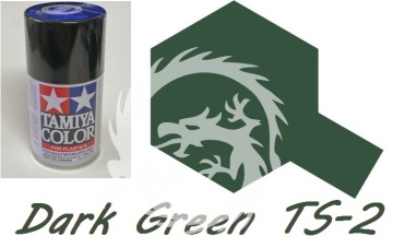 Farba w aerozolu TS-2 Dark Green Spray Tamiya 85002