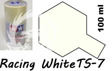 Farba w aerozolu TS-7 Racing White Spray - biały - Tamiya 85007