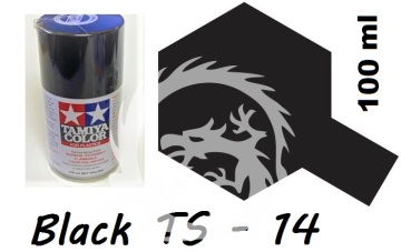 Farba w aerozolu TS-14 Black Spray - czarny - Tamiya 85014