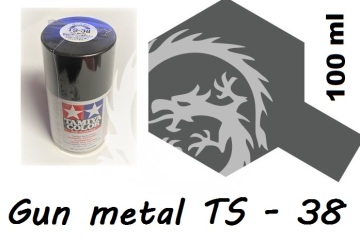 Farba w aerozolu TS-38 Gun Metal - spray - Tamiya 85038