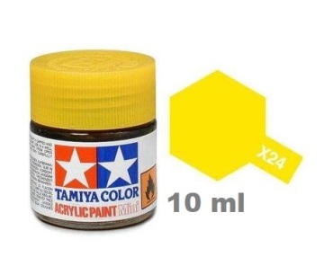 Farba modelarska clear yellow transparentna żółta 10 ml X-24 Tamiya 81524