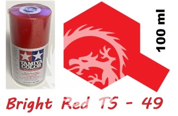 Farba w aerozolu TS-49 Bright Red - czerwony - Tamiya 85049