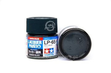 Farba Lacquer Paint LP-65 Rubber Black - Czarny gumowy 10 ml Tamiya 82165