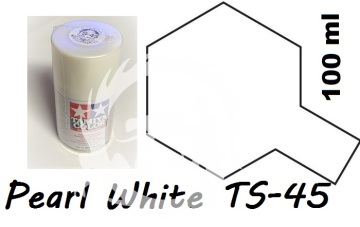 Farba w aerozolu TS-45 Pearl White - biały perłowy - spray - Tamiya 85045