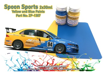 Farba - lakier Spoon Honda - żółty i błękit - Zero Paints ZP-1307