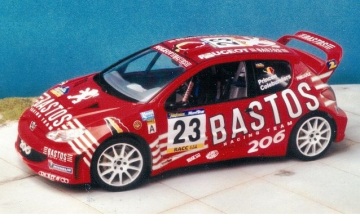 Kalkomania Peugeot 206 WRC Bastos - Renaissnce Model Tk 24091