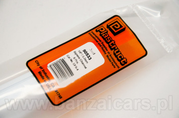 Profil rynienka przekrój C śr. 3.2mm x 1.3mm x 0.7mm x 38cm Plastruct 90533
