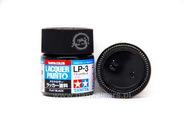 Farba Lacquer Paint LP-3 Flat Black - czarna mat 10 ml Tamiya 82103