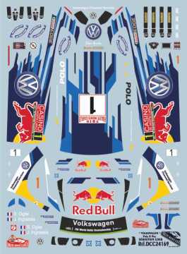 Kalkomania Volkswagen Polo WRC Colorado Decals DCC24172