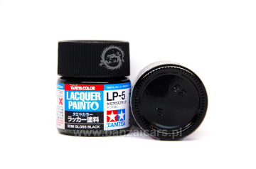 Farba Lacquer Paint LP-5 Semi Gloss Black - Czarny półmat 10 ml Tamiya 82105