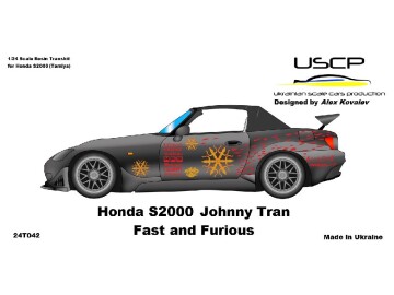 Kalkomanie Honda S2000 Fast and Furious USCP - 24A062