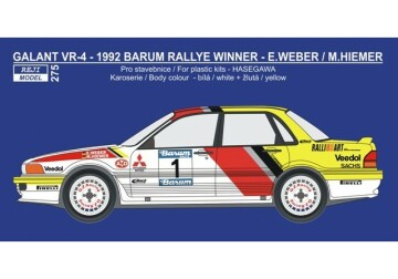 Kalkomania Mitsubishi Galant VR-4 - 1992 Barum Rally Winner - E. Weber / M. Hiemer REJI00275