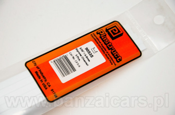 Profil rynienka przekrój C śr. 4.8mm x 1.6mm x 0.9mm x 38cm Plastruct 90535