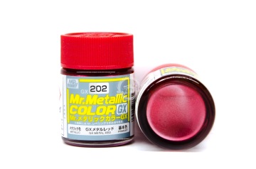 Farba Mr. Color Metallic GX-202 Metal Red - czerwona metaliczna - Gunze GUNGX202