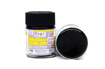 Farba Mr. Color Clear GX-101 Clear Black - czarna transparentna - Gunze GUNGX101