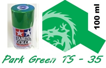 Farba w aerozolu TS-35 Park Green - zielony - Tamiya 85035