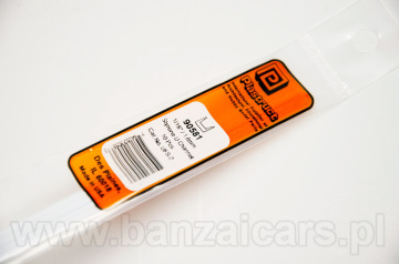 Profil rynienka przekrój U 1.6mm x 1.1mm x 0.4mm x 25cm Plastruct 90581