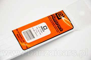 Profil przekrój pręt kwadrat pusty 6.4mm x 6.4mm x 0.5mm x 38cm Plastruct 90623