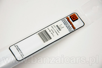 Profil rynienka przekrój U 2.4mm x 1.7mm x 0.5mm x 25cm Plastruct 90582