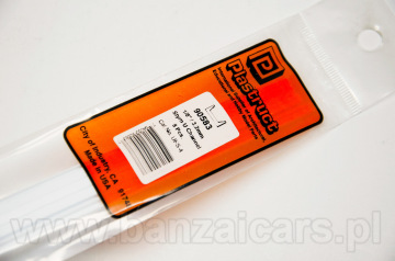 Profil rynienka przekrój U 3.2mm x 2.3mm x 0.8mm x 38cm Plastruct 90583