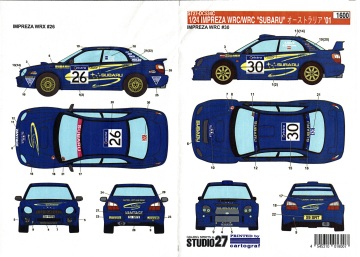 Kalkomania Subaru Impreza WRC 2001 Studio27 ST27DC534C