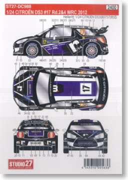 Kalkomania Citroen DS3 WRC Rd. 2&4 Studio27 ST27DC0988