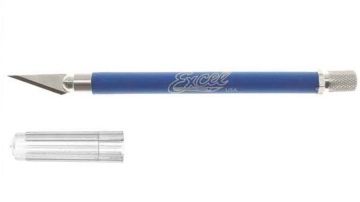 Nożyk Excel K18 z dolnym pokrętłem - niebieski - Excel 16019