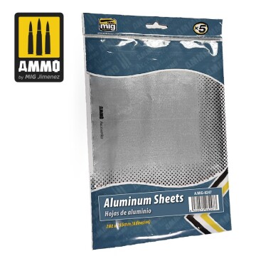 Folia Aluminium Sheets 5szt 280x195 mm AMMO Mig Jimenez 8247