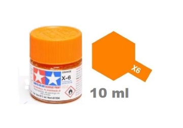 Farba modelarska Orange - pomarańczowa X-6 10 ml Tamiya 81506