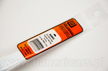 Profil pręt półkole 2.6mm x 25cm Plastruct 90883