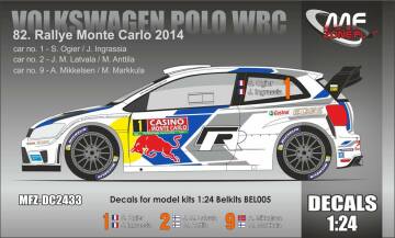Kalkomania Volkswagen Polo R WRC Monte Carlo 2014 Latvala Mikkelsen MFZ-DC2433 MF-zone