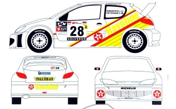 Kalkomania Peugeot 206 WRC Havoline Catalonia - Renessance Model RETK24084