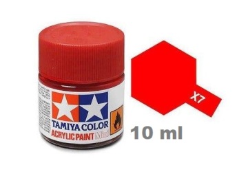 Farba modelarska Red Gloss - czerwona X-7 10 ml Tamiya 81507